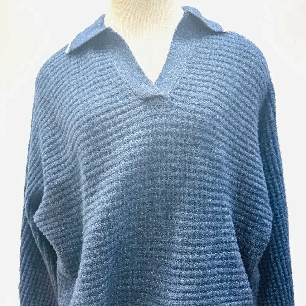 NWT SO GOODS FOR LIFE Juniors Long Sleeve V-Neck Pullover Blue Sweater Size XXL